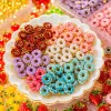 White frosting doughnut pendant, cute cartoon dessert accessory, couple necklace, birthday gift for girls Specification image